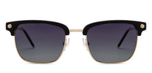 Load image into Gallery viewer, Gold Black Clubmaster Full Rim Unisex Sunglasses by John Jacobs-207043