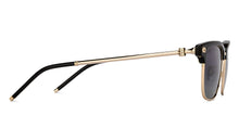 Load image into Gallery viewer, Gold Black Clubmaster Full Rim Unisex Sunglasses by John Jacobs-207043