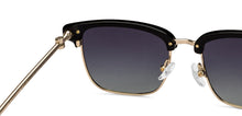 Load image into Gallery viewer, Gold Black Clubmaster Full Rim Unisex Sunglasses by John Jacobs-207043