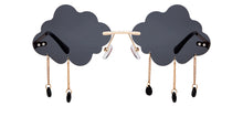 Load image into Gallery viewer, Gold Geometric Rimless Women Sunglasses by OJOS-205636