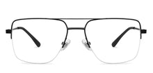 Load image into Gallery viewer, Black Square Half Rim Unisex Eyeglasses by John Jacobs-201430