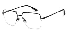 Load image into Gallery viewer, Black Square Half Rim Unisex Eyeglasses by John Jacobs-201430