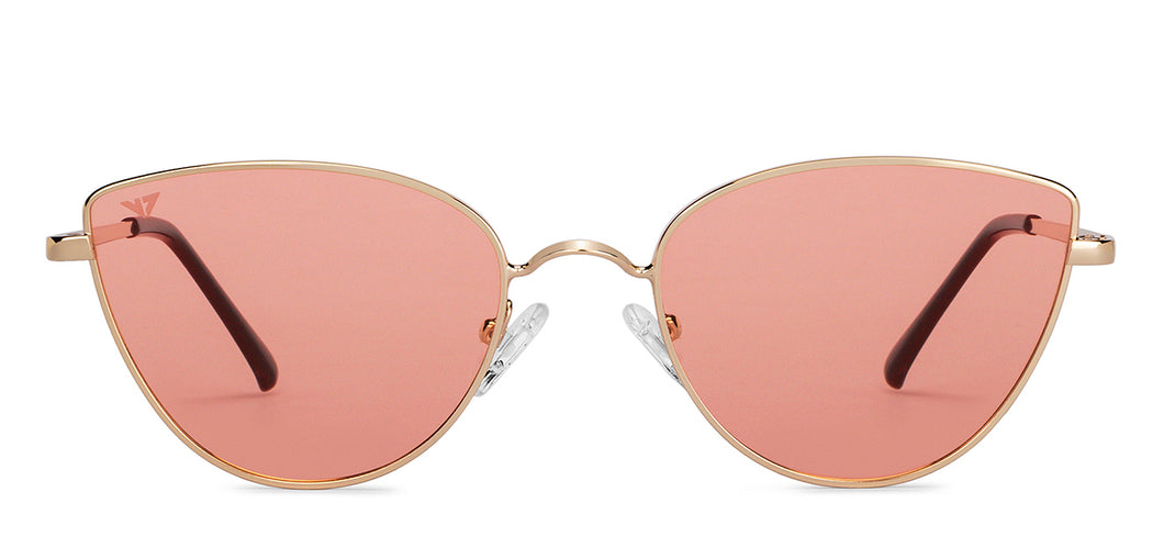 Gold Cat Eye Full Rim Women Sunglasses by Vincent Chase Polarized-200480
