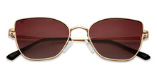 Load image into Gallery viewer, Gold Cat Eye Full Rim Women Sunglasses by Vincent Chase Polarized-200478