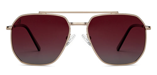 Gold Square Full Rim Unisex Sunglasses by Vincent Chase Polarized-200401