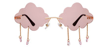 Load image into Gallery viewer, Gold Geometric Rimless Women Sunglasses by OJOS-205637