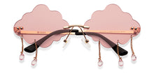 Load image into Gallery viewer, Gold Geometric Rimless Women Sunglasses by OJOS-205637