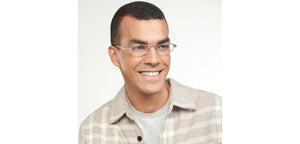 Gold Rectangle Full Rim Unisex Eyeglasses by Lenskart READERS-152621
