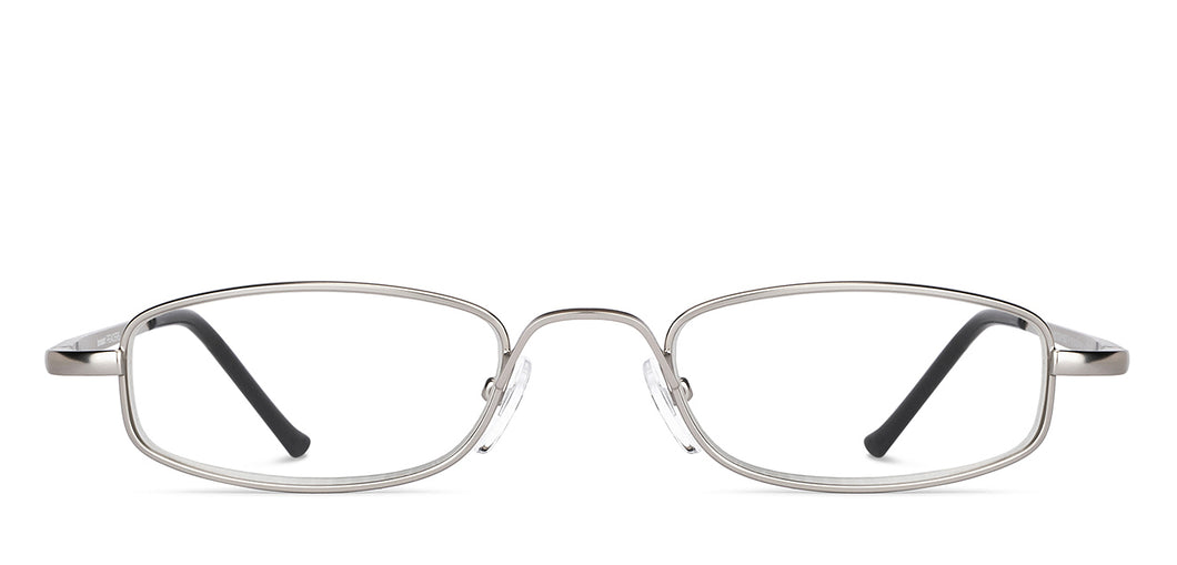 Gold Rectangle Full Rim Unisex Eyeglasses by Lenskart READERS-152621