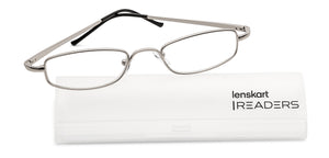 Gold Rectangle Full Rim Unisex Eyeglasses by Lenskart READERS-152621