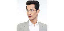 Load image into Gallery viewer, Gold Rectangle Rimless Unisex Eyeglasses by John Jacobs-205986