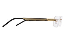Load image into Gallery viewer, Gold Rectangle Rimless Unisex Eyeglasses by John Jacobs-205986