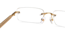 Load image into Gallery viewer, Gold Rectangle Rimless Unisex Eyeglasses by John Jacobs-205986