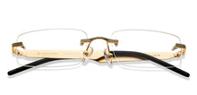 Load image into Gallery viewer, Gold Rectangle Rimless Unisex Eyeglasses by John Jacobs-205986