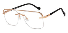 Load image into Gallery viewer, Gold Rectangle Rimless Unisex Eyeglasses by Vincent Chase-200816