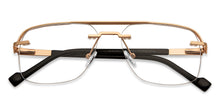 Load image into Gallery viewer, Gold Rectangle Rimless Unisex Eyeglasses by Vincent Chase-200816