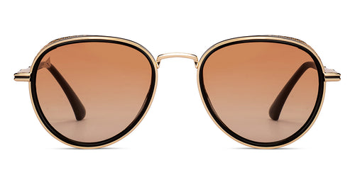 Gold Aviator Full Rim Unisex Sunglasses by Vincent Chase Polarized-200381