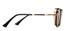 Load image into Gallery viewer, Gold Aviator Full Rim Unisex Sunglasses by Vincent Chase Polarized-200381