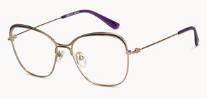 Gold Cat Eye Full Rim Women Eyeglasses by Vincent Chase-152827