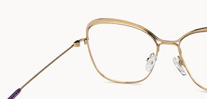 Gold Cat Eye Full Rim Women Eyeglasses by Vincent Chase-152827