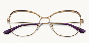 Gold Cat Eye Full Rim Women Eyeglasses by Vincent Chase-152827
