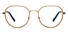 Load image into Gallery viewer, Gold Geometric Full Rim Women Eyeglasses by Vincent Chase-152844