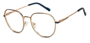 Gold Geometric Full Rim Women Eyeglasses by Vincent Chase-152844