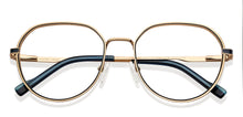 Load image into Gallery viewer, Gold Geometric Full Rim Women Eyeglasses by Vincent Chase-152844