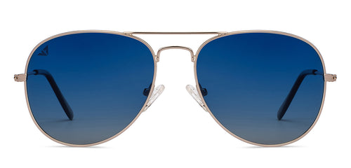 Gold Aviator Full Rim Unisex Sunglasses by Vincent Chase Polarized-200380