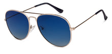 Load image into Gallery viewer, Gold Aviator Full Rim Unisex Sunglasses by Vincent Chase Polarized-200380