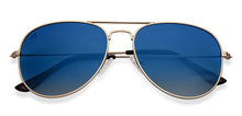 Load image into Gallery viewer, Gold Aviator Full Rim Unisex Sunglasses by Vincent Chase Polarized-200380