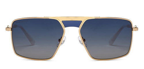 Gold Square Full Rim Unisex Sunglasses by John Jacobs-208132