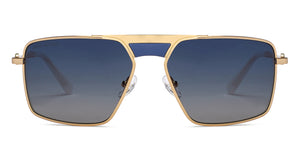 Gold Square Full Rim Unisex Sunglasses by John Jacobs-208132