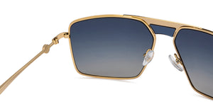 Gold Square Full Rim Unisex Sunglasses by John Jacobs-208132