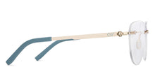 Load image into Gallery viewer, Gold Aviator Rimless Unisex Eyeglasses by Lenskart Air-200730
