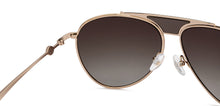 Load image into Gallery viewer, Gold Brown Aviator Full Rim Unisex Sunglasses by John Jacobs-208176