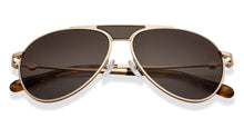 Load image into Gallery viewer, Gold Brown Aviator Full Rim Unisex Sunglasses by John Jacobs-208176