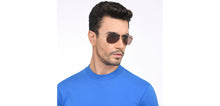 Load image into Gallery viewer, Gold Aviator Rimless Unisex Sunglasses by John Jacobs-207022