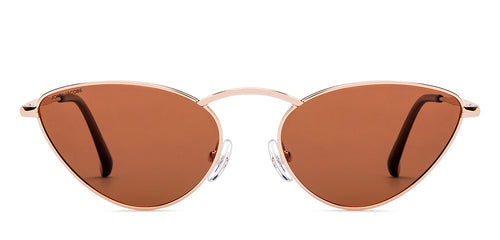 Gold Cat Eye Full Rim Women Sunglasses by John Jacobs-208085