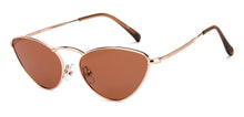 Load image into Gallery viewer, Gold Cat Eye Full Rim Women Sunglasses by John Jacobs-208085