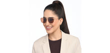 Load image into Gallery viewer, Gold Geometric Full Rim Unisex Sunglasses by Vincent Chase Polarized-207762