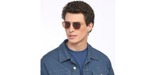 Load image into Gallery viewer, Gold Geometric Full Rim Unisex Sunglasses by Vincent Chase Polarized-207762