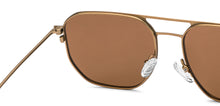 Load image into Gallery viewer, Gold Geometric Full Rim Unisex Sunglasses by Vincent Chase Polarized-207762