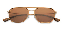 Load image into Gallery viewer, Gold Geometric Full Rim Unisex Sunglasses by Vincent Chase Polarized-207762