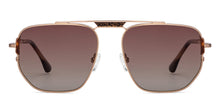 Load image into Gallery viewer, Gold Rectangle Full Rim Unisex Sunglasses by John Jacobs-150973