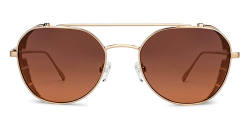 Gold Round Full Rim Unisex Sunglasses by John Jacobs-152187