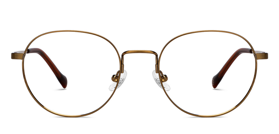 Copper Round Full Rim Unisex Eyeglasses by John Jacobs-206518