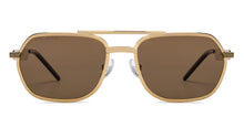 Load image into Gallery viewer, Gold Square Full Rim Unisex Sunglasses by John Jacobs-207057
