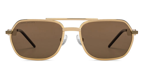 Gold Square Full Rim Unisex Sunglasses by John Jacobs-207057