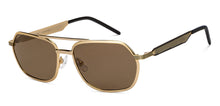 Load image into Gallery viewer, Gold Square Full Rim Unisex Sunglasses by John Jacobs-207057